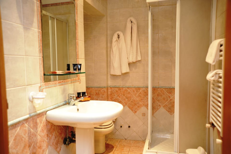 Rainfall showerhead, free toiletries, hair dryer, bidet