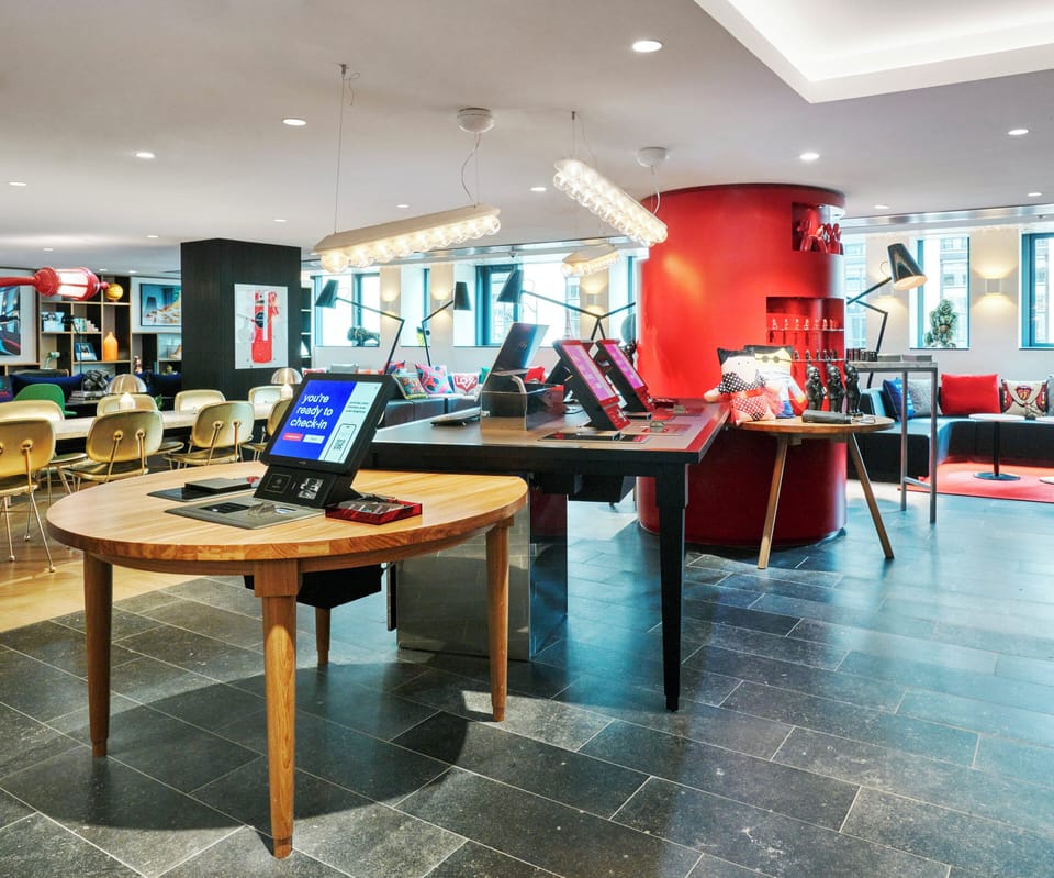 Check-in/check-out kiosk