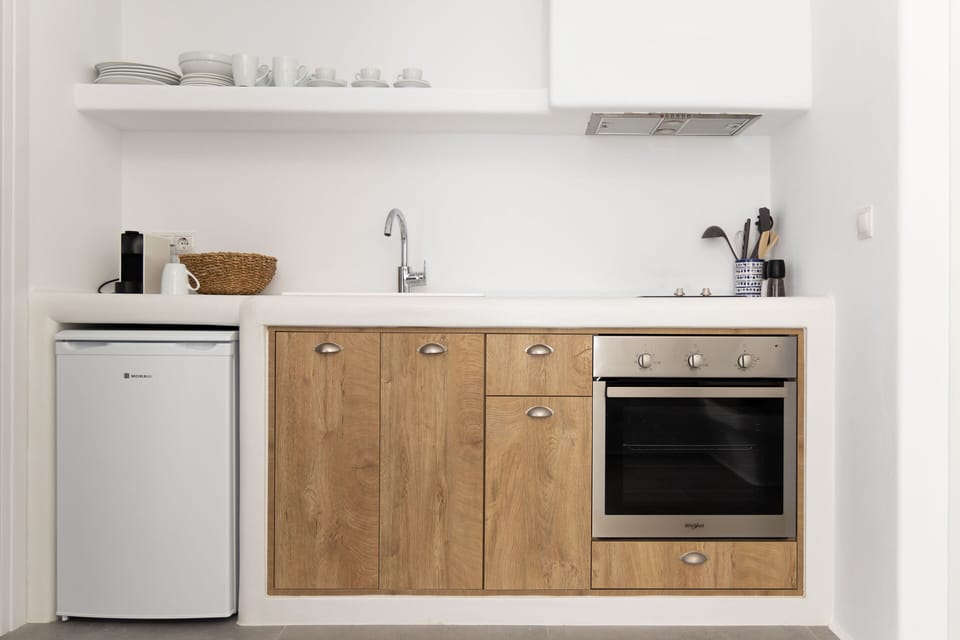 Fridge, toaster, highchair, coffee grinder