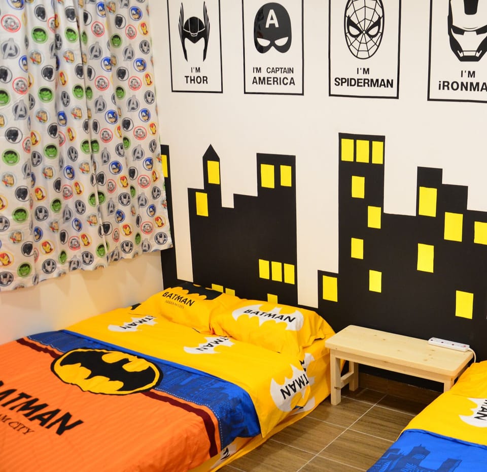 The Woodz x Buddy Heroes | 4 bedrooms, iron/ironing board, WiFi (free), individually decorated