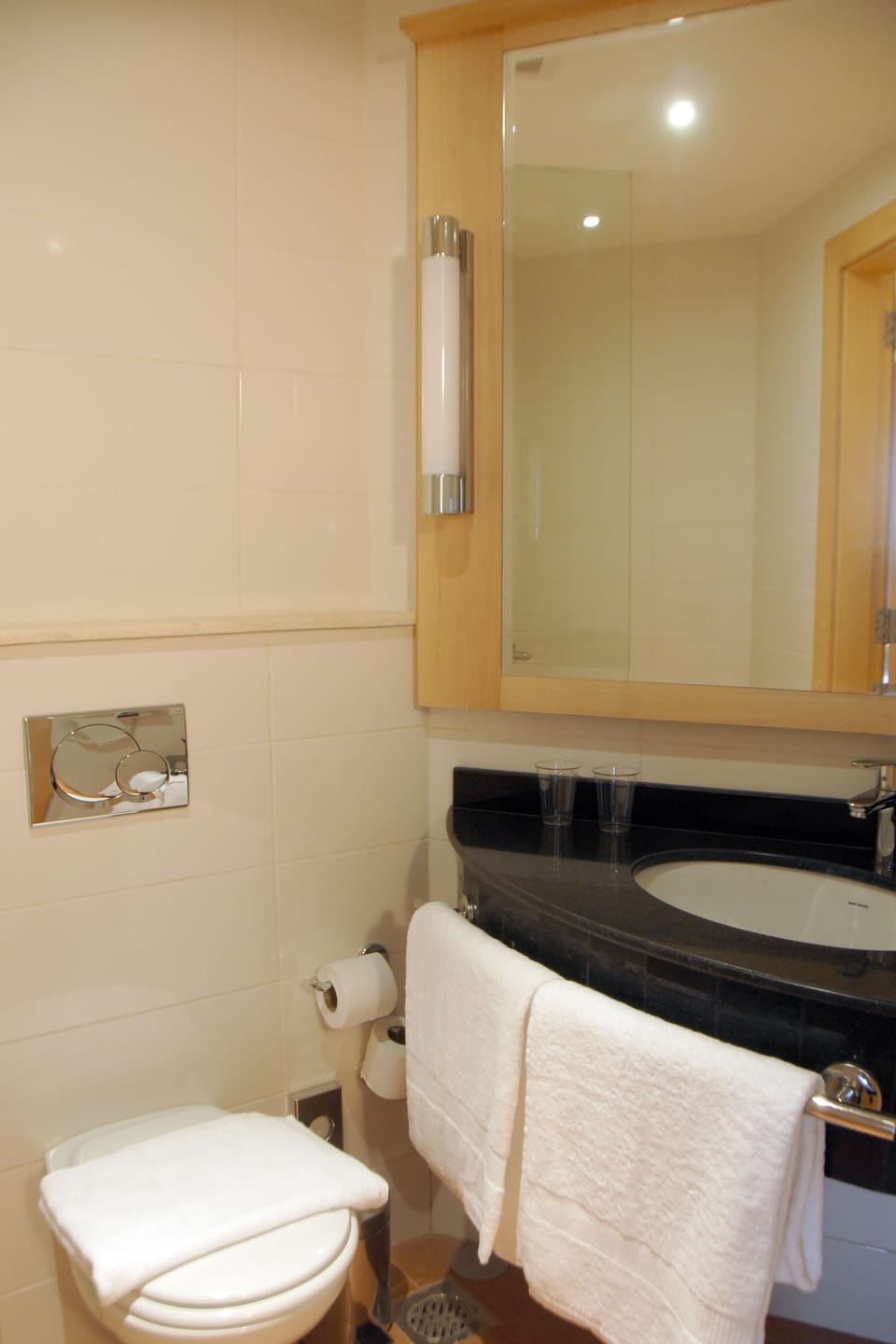 Shower, eco-friendly toiletries, hair dryer, towels
