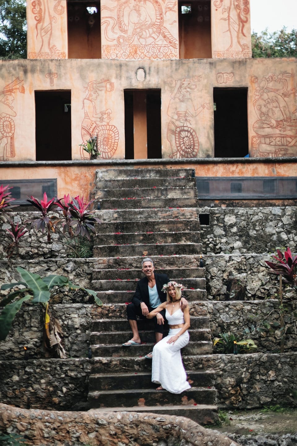 Outdoor wedding area