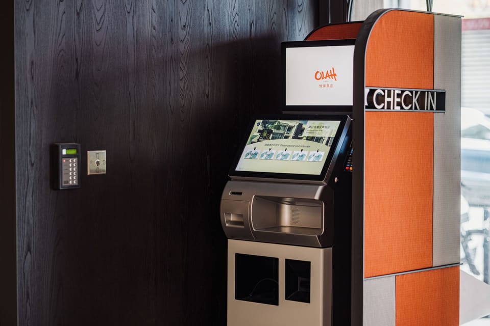 Check-in/check-out kiosk