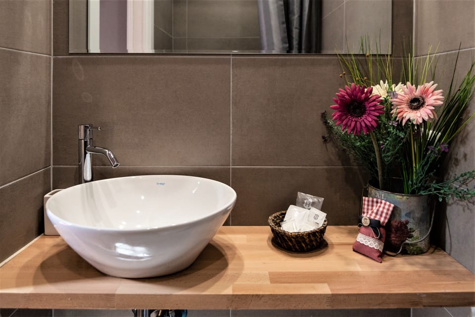 Camera Matrimoniale piccola, vista  giardino, piano terra | Bathroom | Shower, rainfall showerhead, eco-friendly toiletries, hair dryer