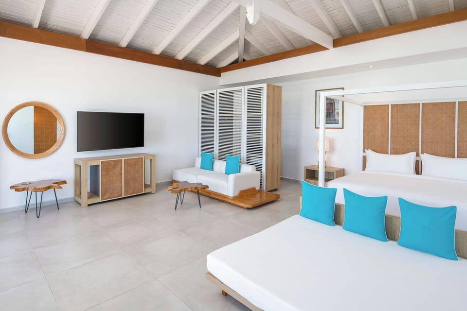 Villa, 1 Bedroom, Ocean View (Balcony) | Egyptian cotton sheets, premium bedding, Select Comfort beds, minibar