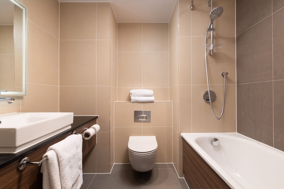 Free toiletries, hair dryer, towels, soap