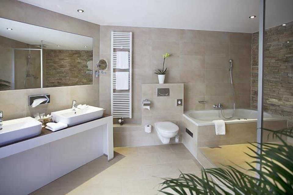 Royal Suite, 1 Bedroom | Bathroom | Shower, free toiletries, hair dryer, bathrobes