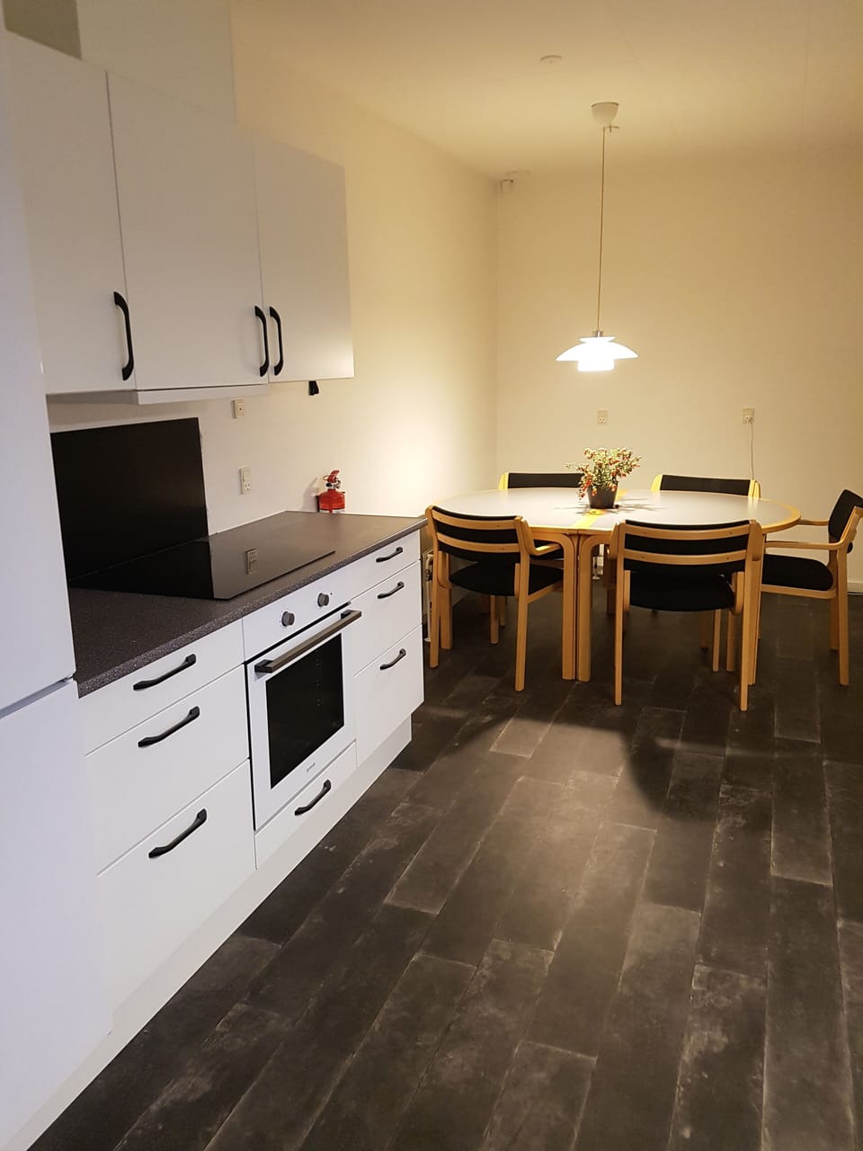 Shared fridge, highchair