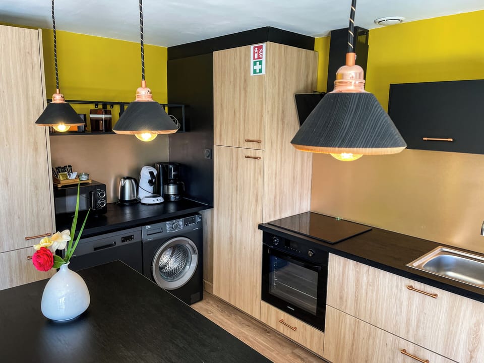 Apartment, 2 Bedrooms | Private kitchen | Fridge, microwave, stovetop, dishwasher