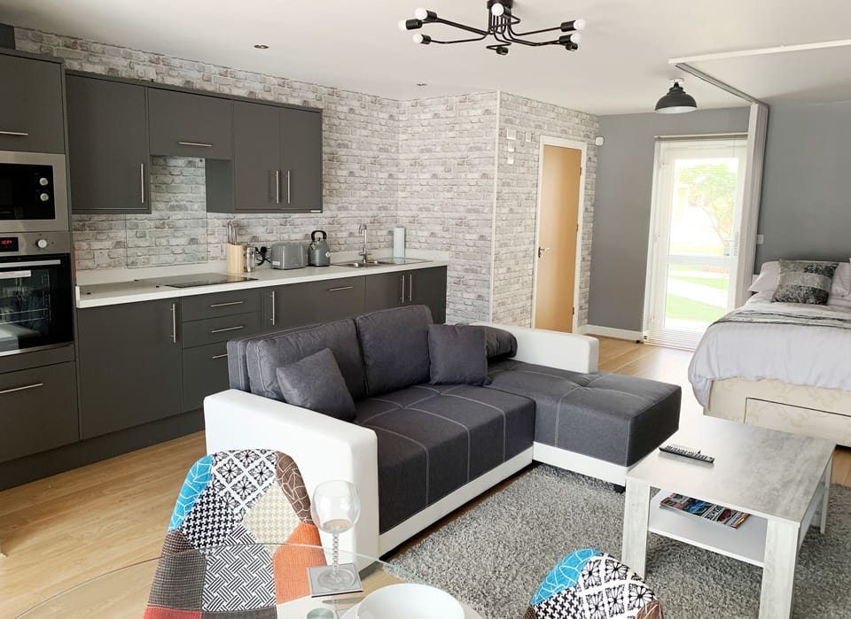 Studio | Private kitchen | Fridge, microwave, oven, stovetop