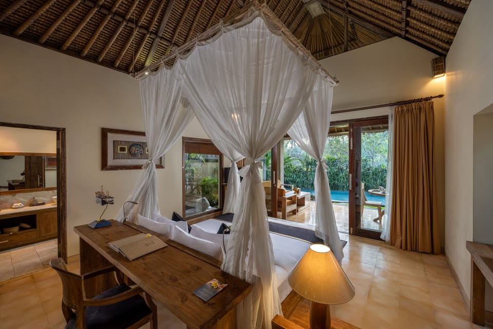 One Bedroom Pool Villa | Minibar, in-room safe, desk, iron/ironing board