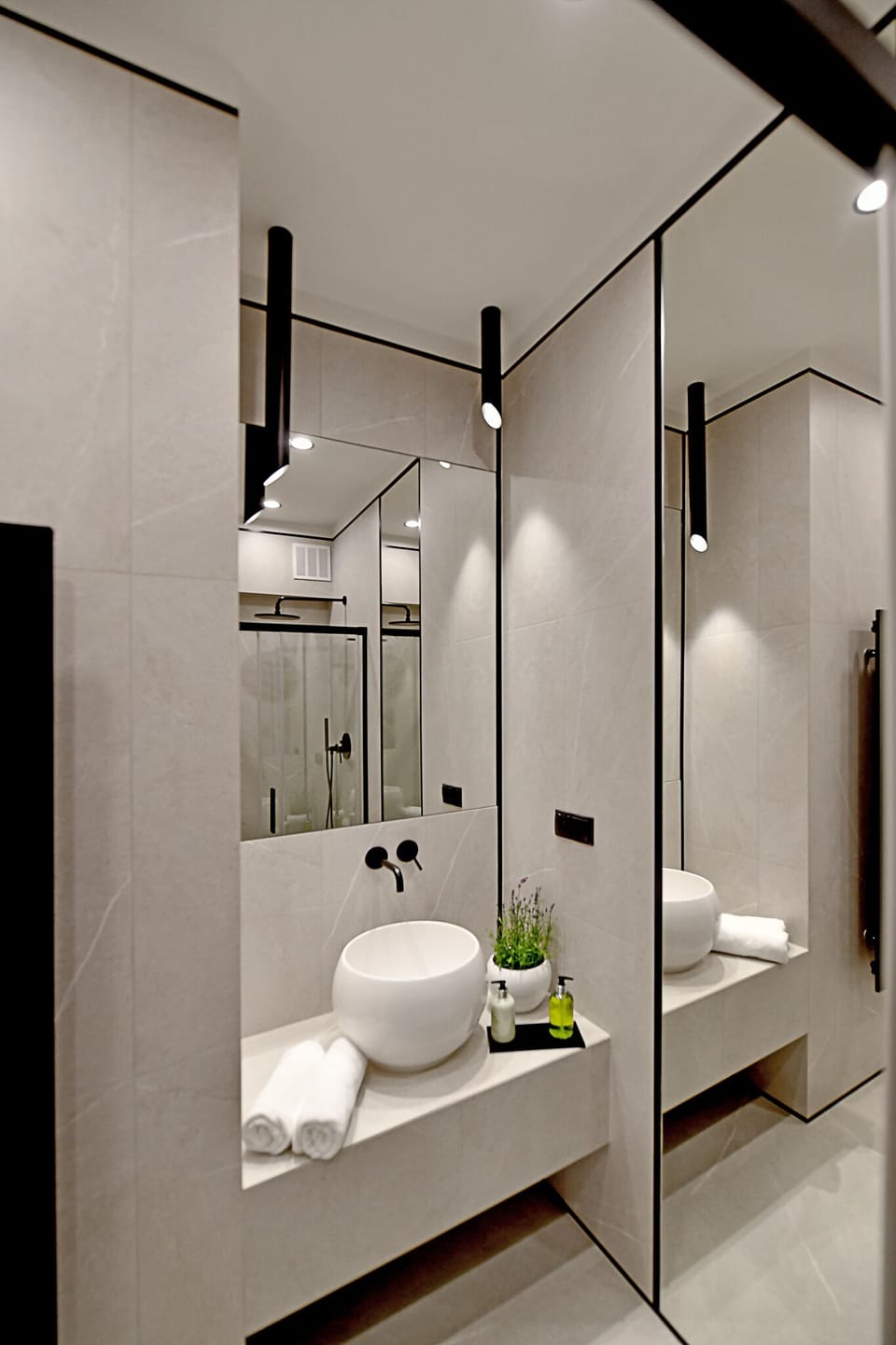 Eco-friendly toiletries, hair dryer, towels, soap