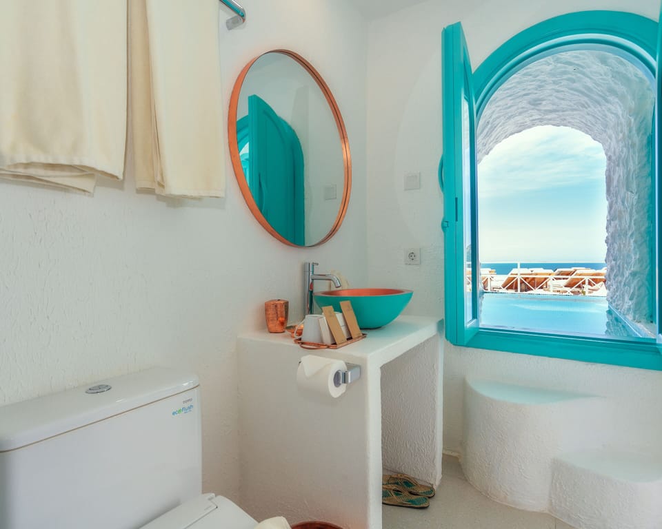 Villa, 1 Bedroom, Private Pool, Sea View (Villa Cunca) | Bathroom | Shower, hair dryer, bathrobes, slippers