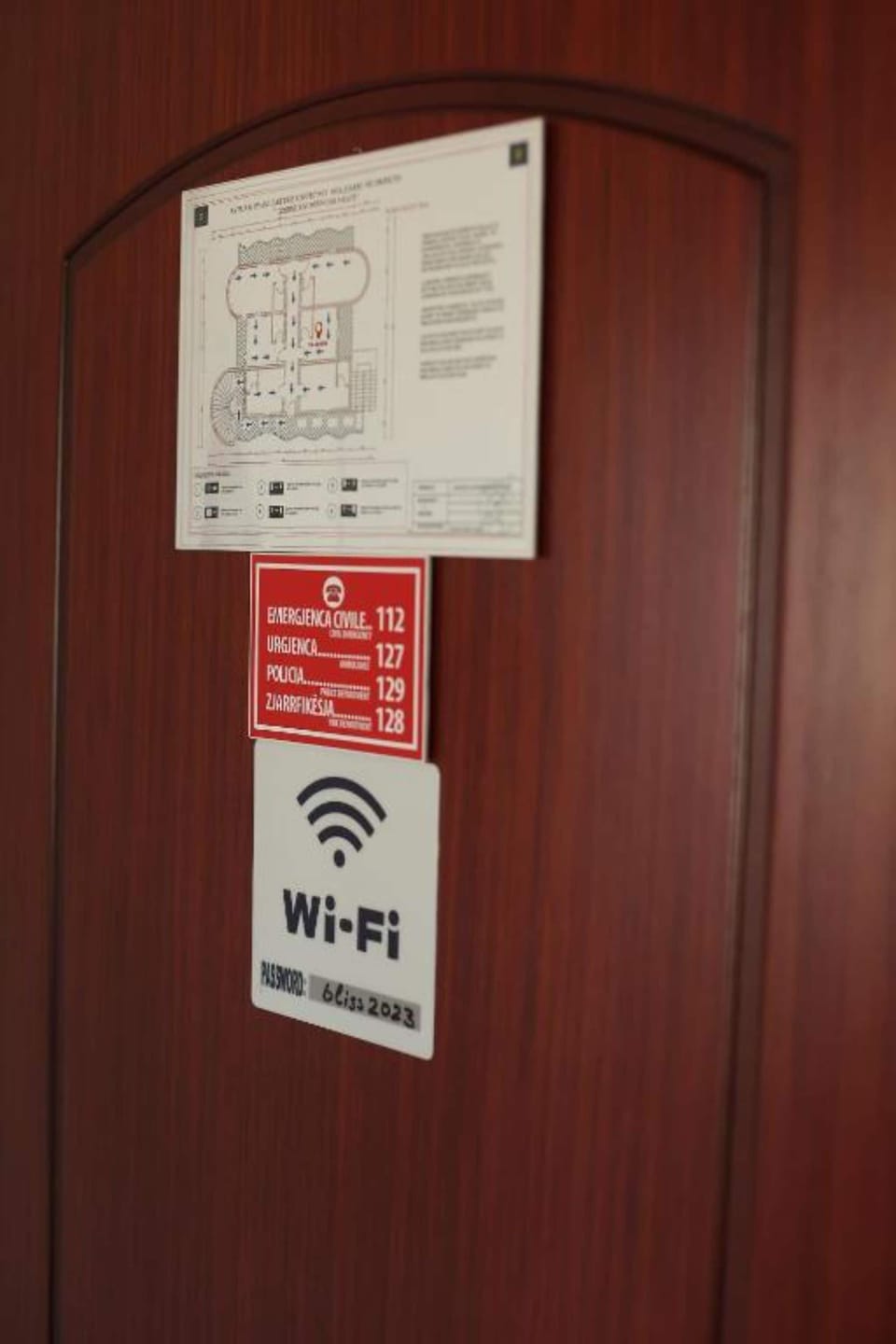 Desk, free WiFi, bed sheets