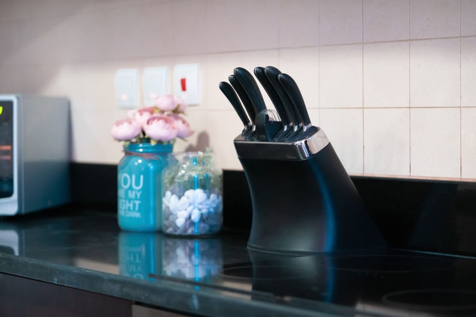Classic Apartment | Private kitchen | Fridge, microwave, oven, stovetop