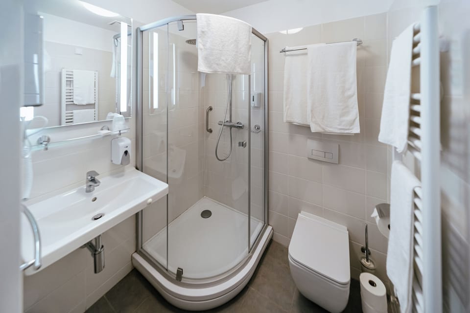 Standard Double or Twin Room | Bathroom | Shower, free toiletries, hair dryer, slippers