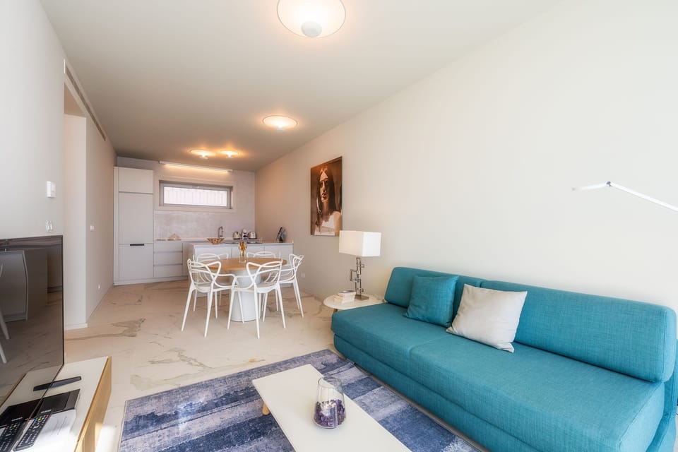 Panoramic Apartment, 2 Bedrooms, Sea View | Private kitchen | Full-size fridge, oven, stovetop, dishwasher