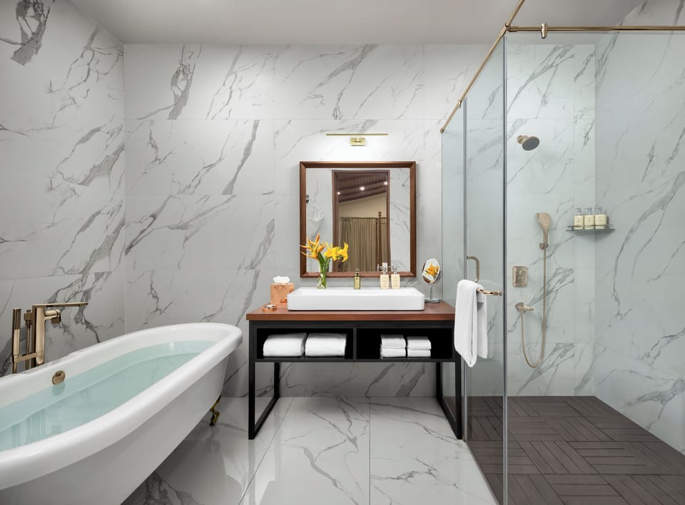Premium Suite | Bathroom | Shower, free toiletries, hair dryer, bathrobes
