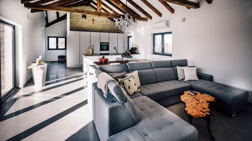 Villa, 3 Bedrooms, Private Pool, Sea View | Living room
