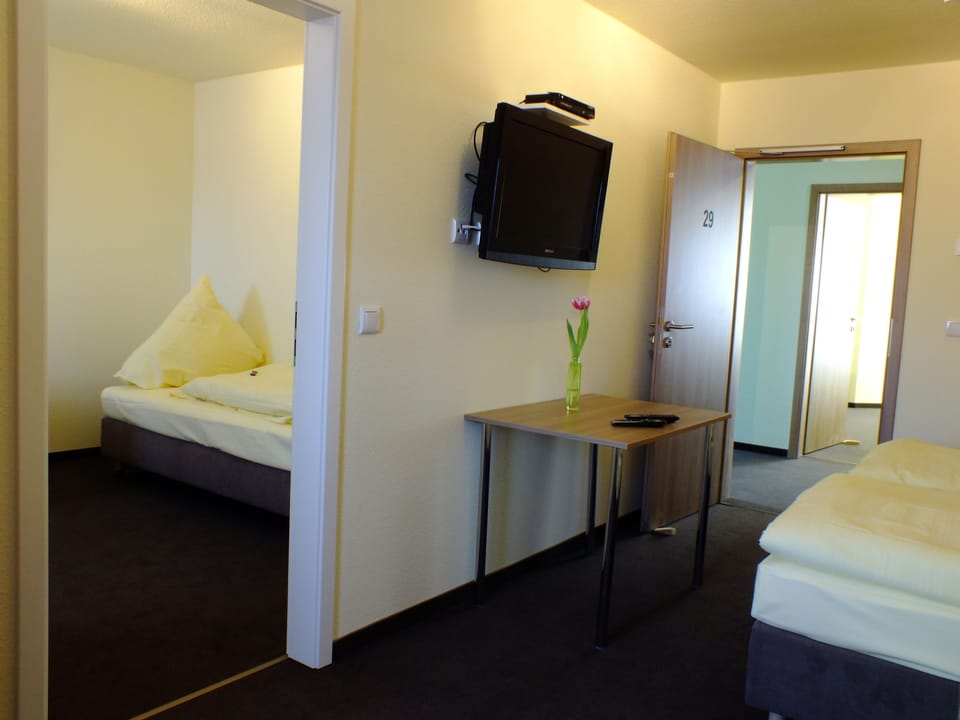 Desk, soundproofing, cribs (free), rollaway beds (surcharge)