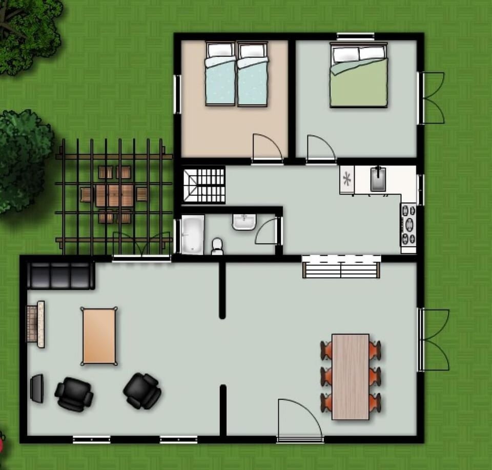 House | 4 bedrooms, soundproofing, WiFi