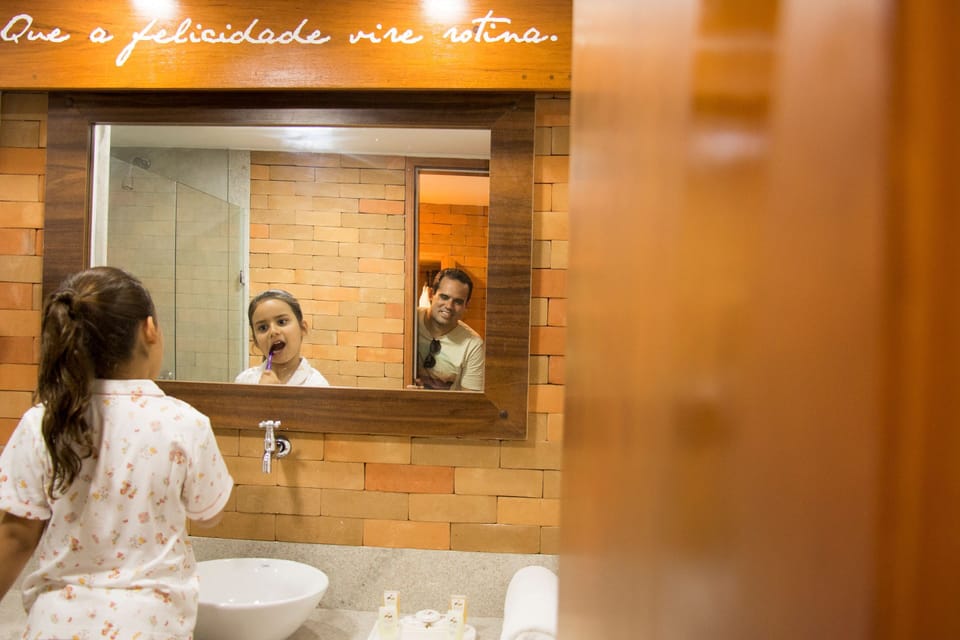 Apartamento Quintal | Bathroom | Shower, hair dryer, towels