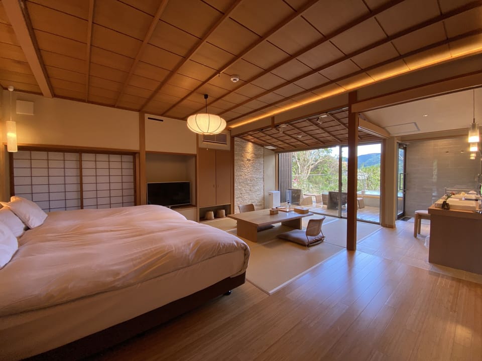 Japanese Twin Room "KOKONOE" with Open Air Bath, Non Smoking  | Minibar, in-room safe, free WiFi, bed sheets