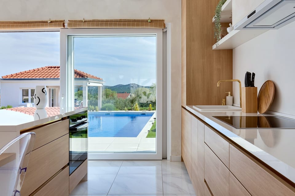 Villa, 2 Bedrooms, Accessible, Private Pool | Private kitchen | Microwave, oven, dishwasher, coffee/tea maker