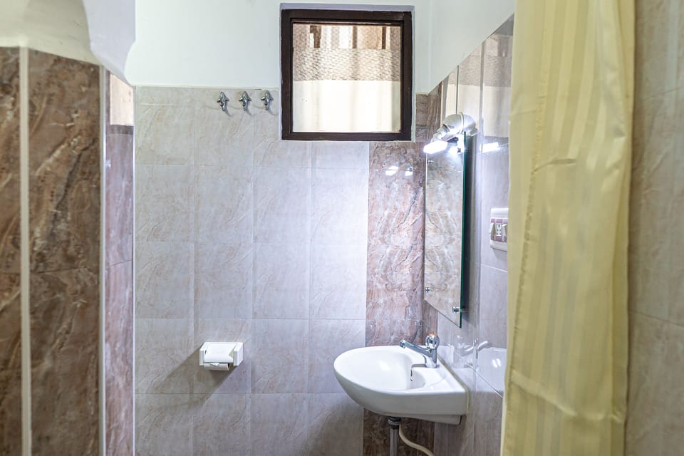 Shower, free toiletries, hair dryer, soap