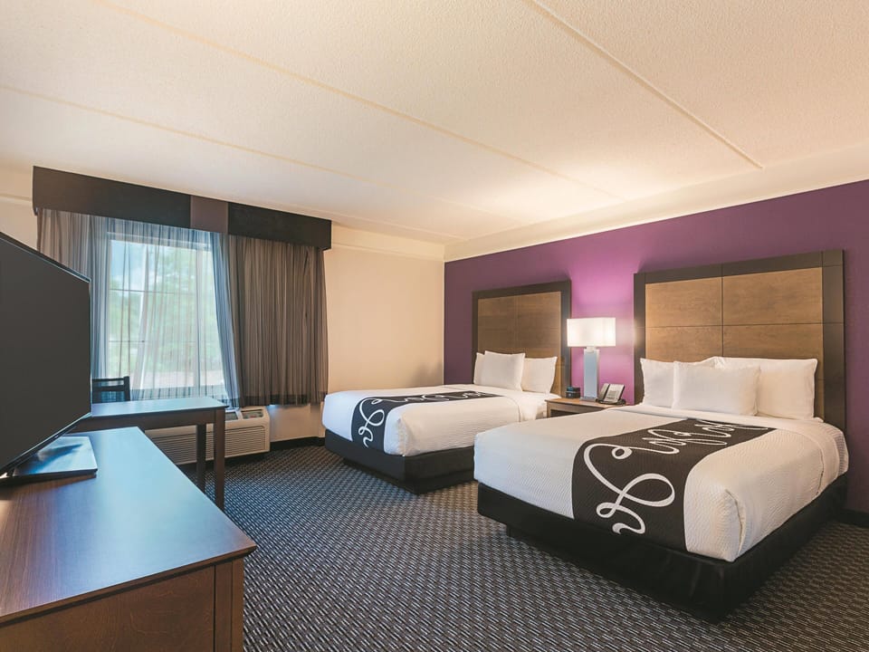 Room, 2 Double Beds, Non Smoking | Premium bedding, desk, laptop workspace, iron/ironing board