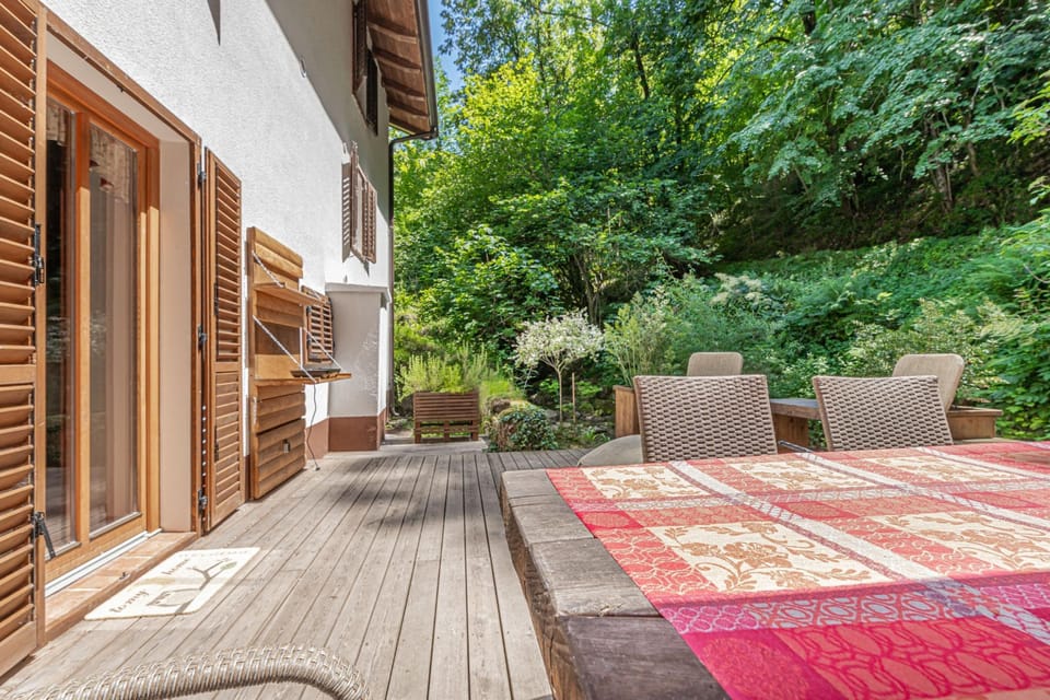 Family House, 2 Bedrooms, Balcony (House By The Stream in Soča Valley) | Rooftop terrace