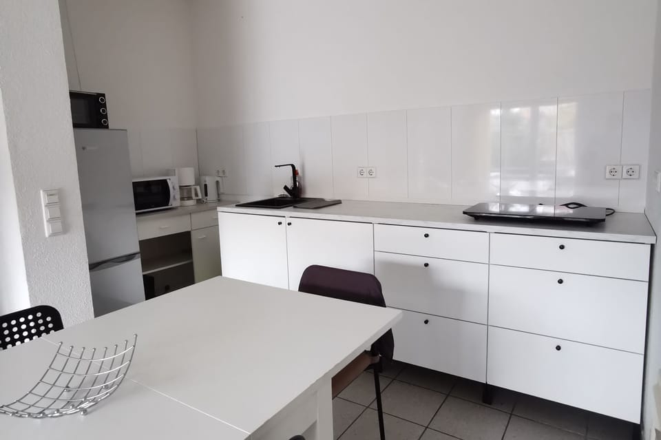 Apartment | Private kitchen | Fridge, microwave, oven, stovetop