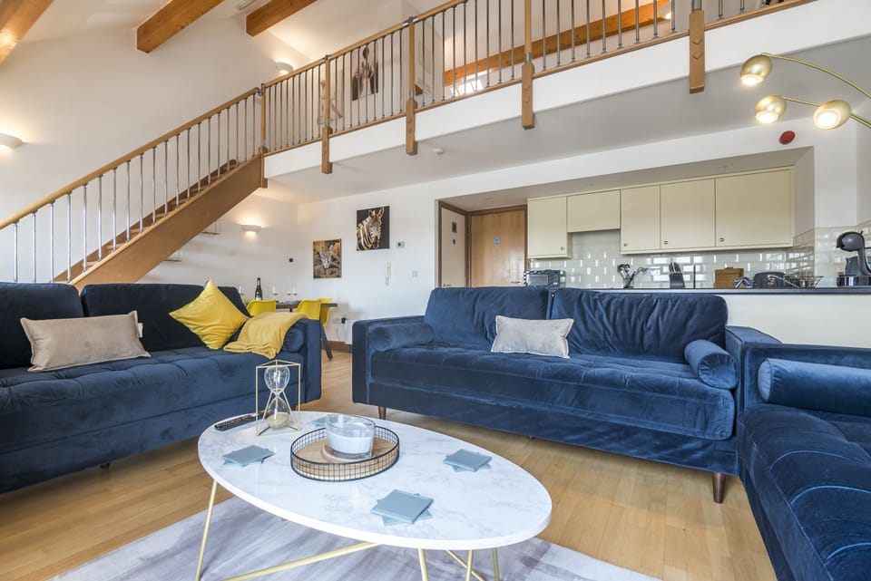 Apartment (3 Bedrooms) | Living area | 55-inch Smart TV with cable channels, TV
