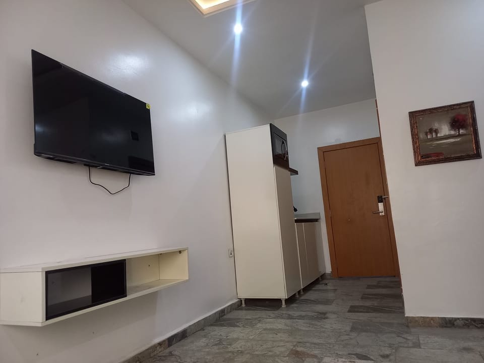 Premium Apartment | Living area | 40-inch LCD TV with satellite channels, TV
