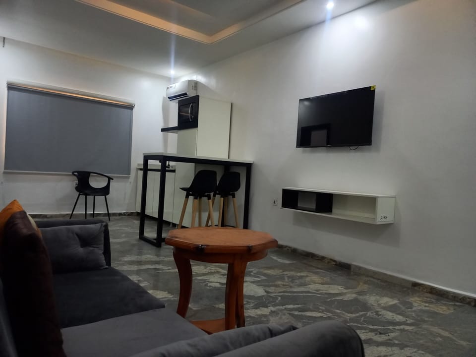 Premium Apartment | Living area | 40-inch LCD TV with satellite channels, TV