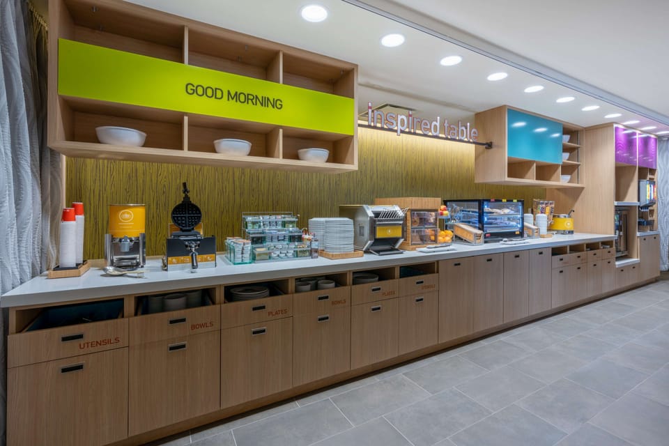 Free daily self-serve breakfast