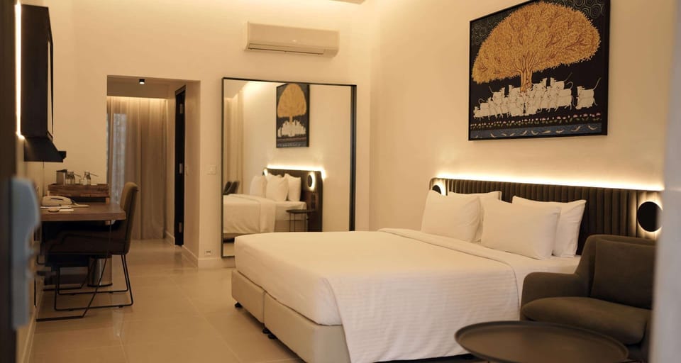 Premium Room, 2 Twin Beds, Non Smoking | Minibar, in-room safe, desk, iron/ironing board