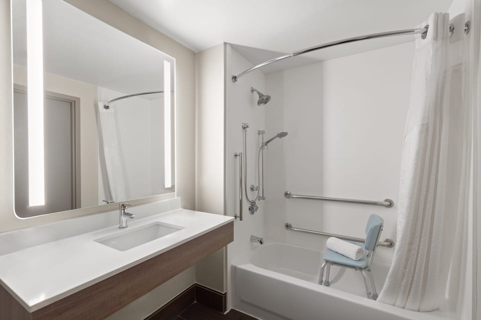 Standard Room, 1 King Bed, Accessible (Mobility, Accessible Tub) | Desk, laptop workspace, blackout drapes, iron/ironing board