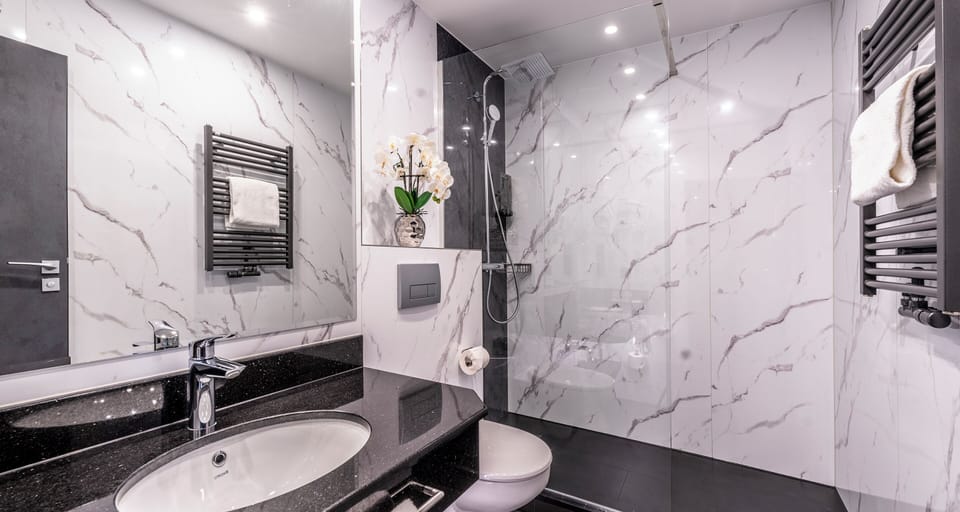 Free toiletries, hair dryer, towels