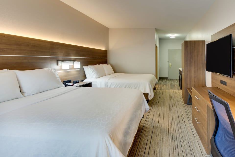 Standard Room, 2 Queen Beds | In-room safe, desk, laptop workspace, iron/ironing board