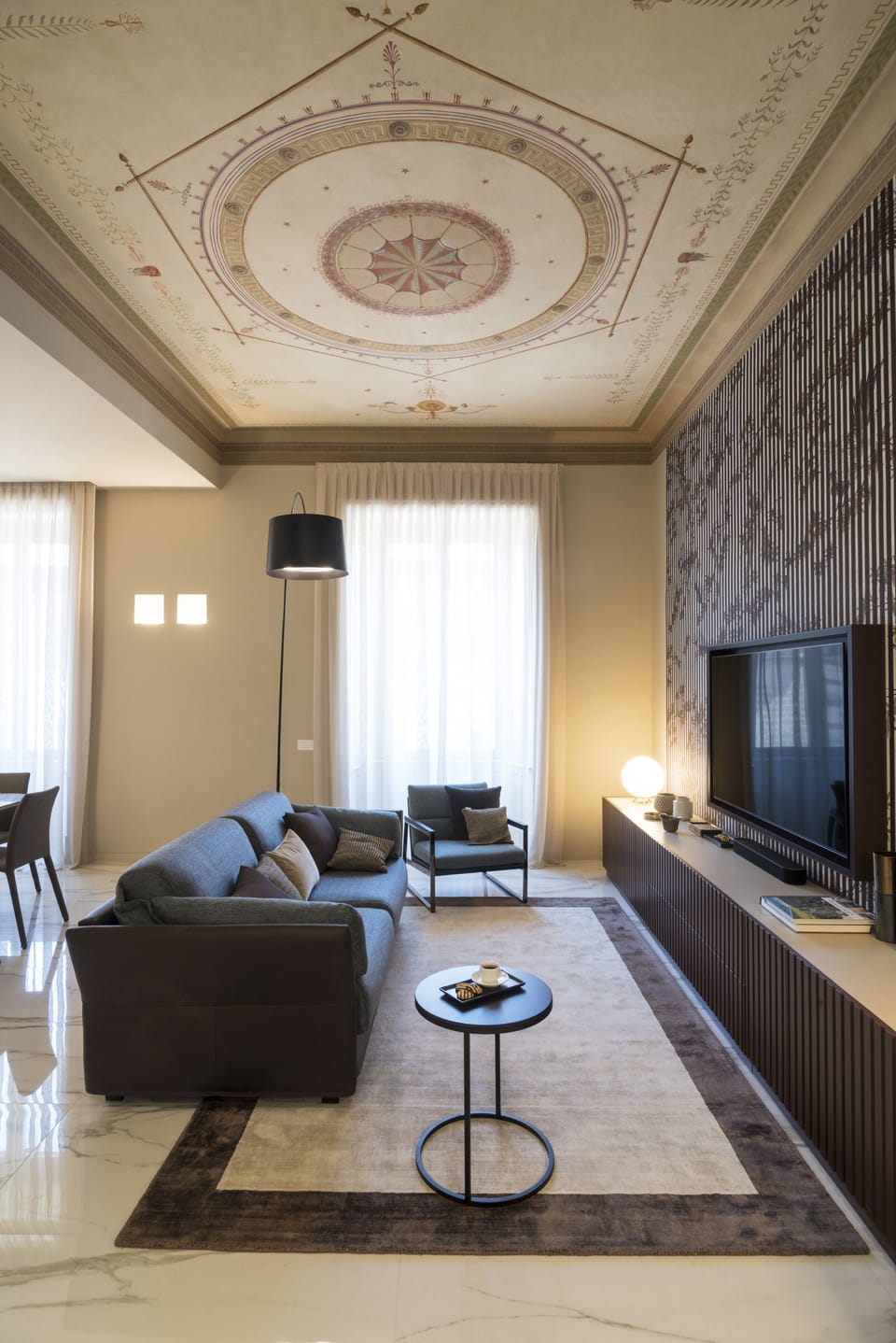 City Apartment | Living area | 30-inch TV with digital channels