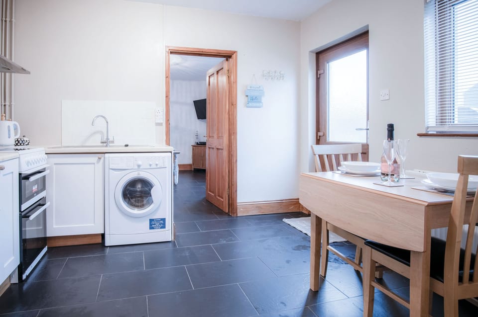 Fridge, microwave, oven, electric kettle