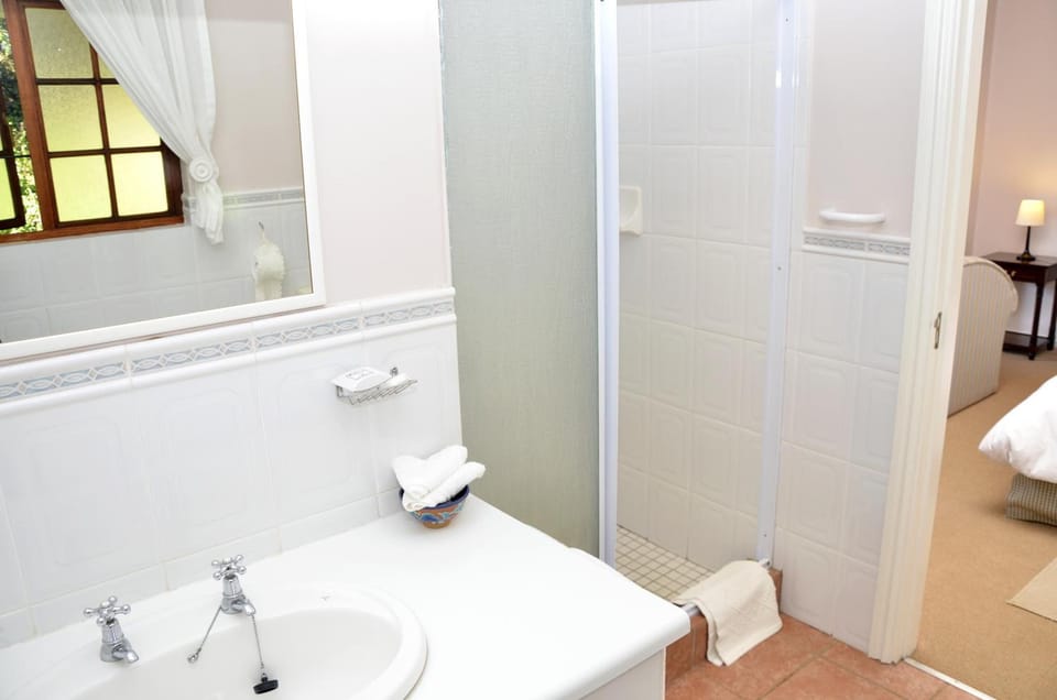 Separate tub and shower, free toiletries, hair dryer, towels