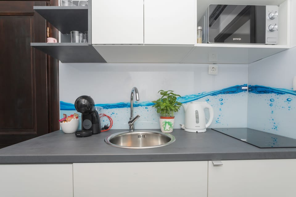 City Studio | Private kitchen | Mini-fridge, microwave, stovetop, espresso maker