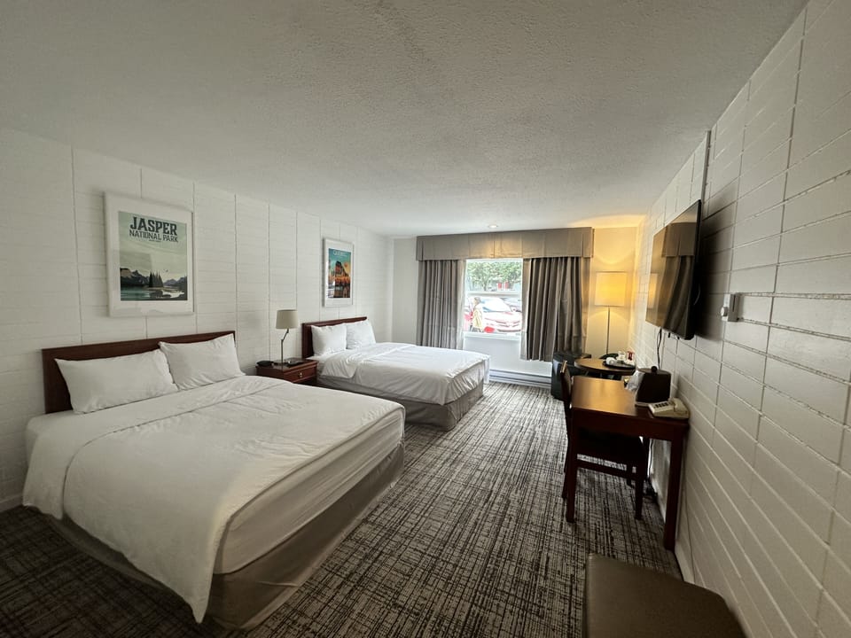 Club Room, 2 Queen Beds | Iron/ironing board (on request), WiFi (free), bed sheets