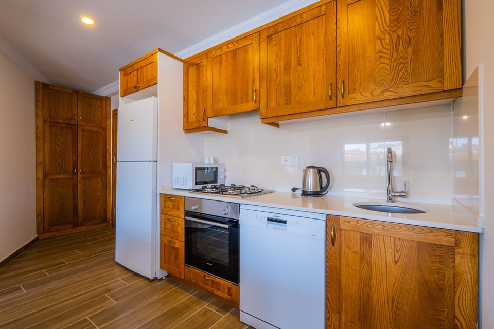 Deluxe Villa | Private kitchen | Fridge, dishwasher, cleaning supplies, paper towels