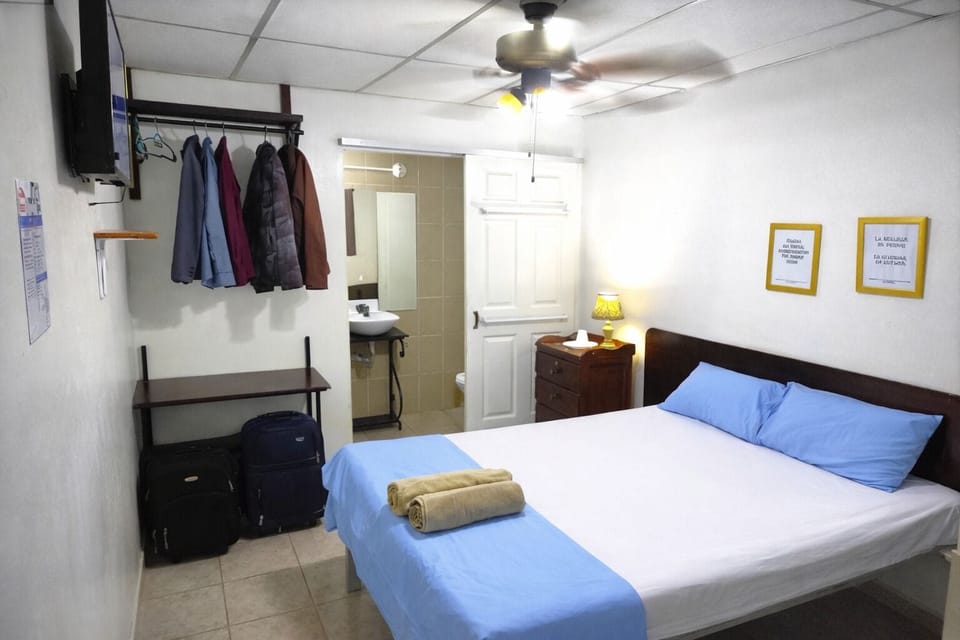 Blackout drapes, WiFi (free), bed sheets