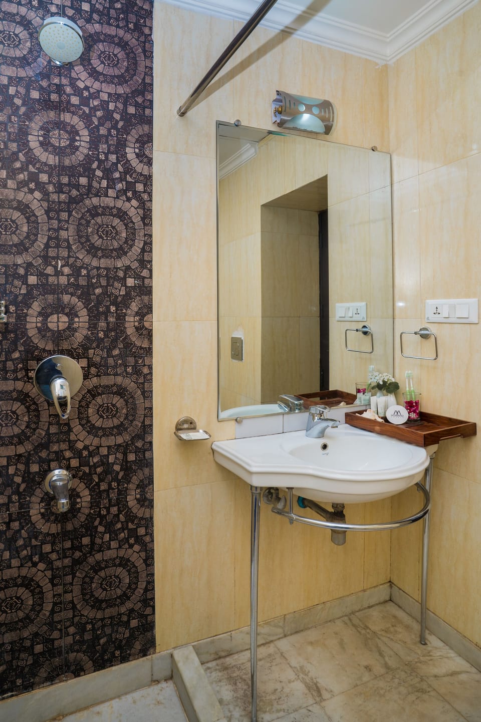 Shower, slippers