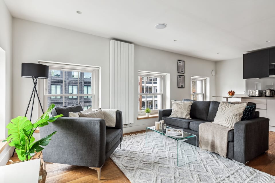 Design Apartment, Multiple Beds, Kitchen, City View | Living area | 30-inch flat-screen TV with digital channels, TV