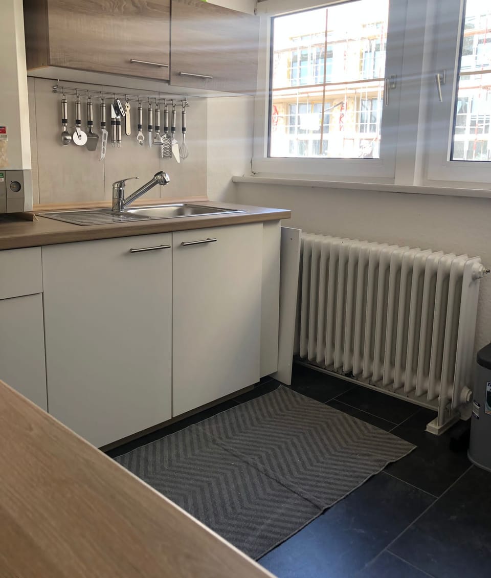 Business Condo | Private kitchen | Fridge, microwave, oven, coffee/tea maker